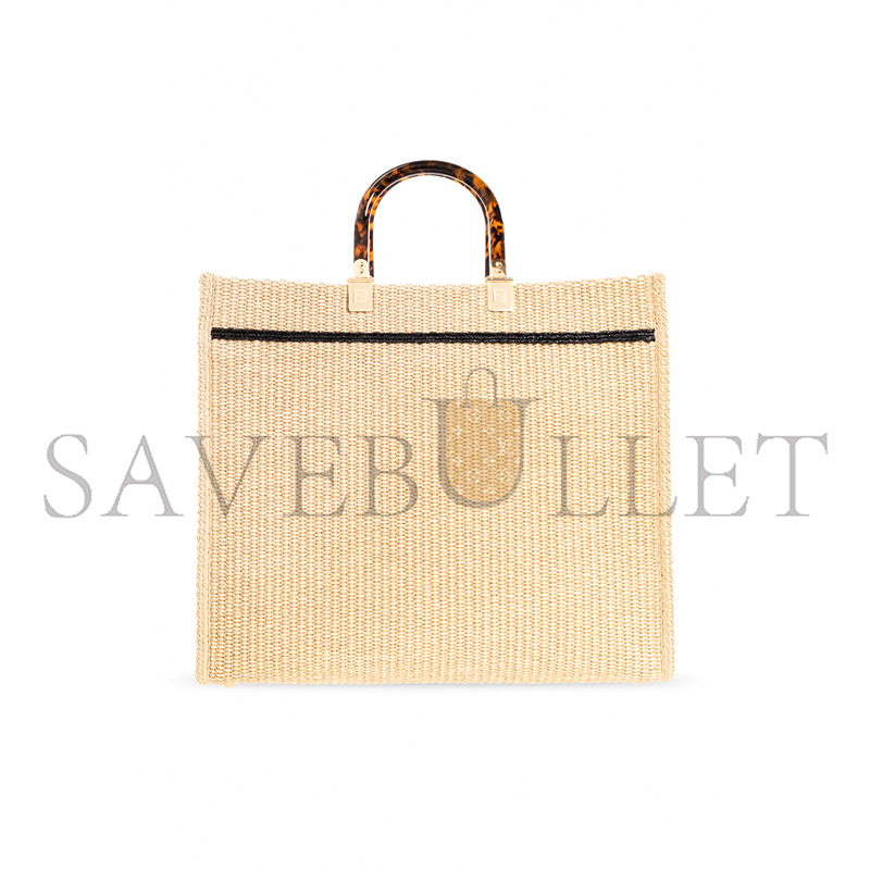 FENDI BEIGE ‘SUNSHINE MEDIUM’ SHOPPER BAG (35*31*17cm) 